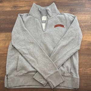 League Gray Zip Up Sweater